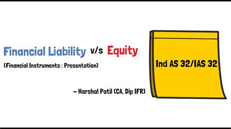 Financial Liability Vs Equity Instrument Youtube