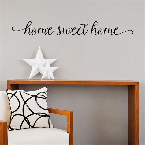 Home Sweet Home Vinyl Decal Home Front Door Sticker Home Sweet Etsy