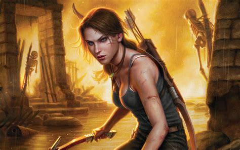 Lara Croft Tomb Raider Warrior Girl 4k Wallpaperhd Games Wallpapers4k Wallpapersimages