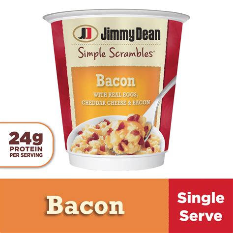 Jimmy Dean Simple Scrambles Quick Breakfast Cup Bacon 535 Oz