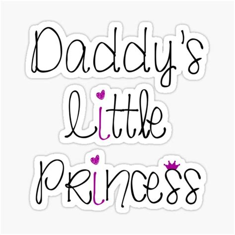 daddy s little princess sticker by starrypoo redbubble