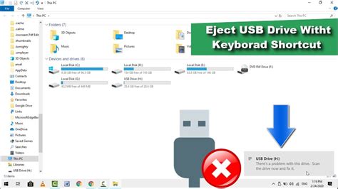 How To Eject A Usb Drive With A Keyboard Shortcut On Windows 10 Youtube