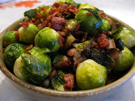 Bacon and brussel sprout soup with crispy bacon and chestnutcaroline's cooking. » Bacon-Braised Brussel Sprouts
