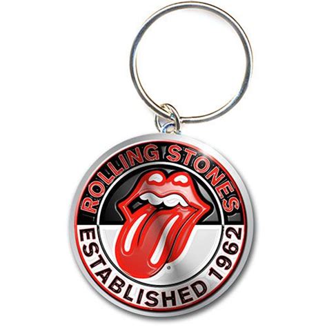 My Ts Rolling Stones Keychain Est1962 Metal Keychain Stone