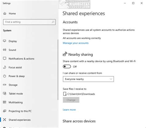 Download Enable Or Disable Shared Experiences And Extract The Two Files