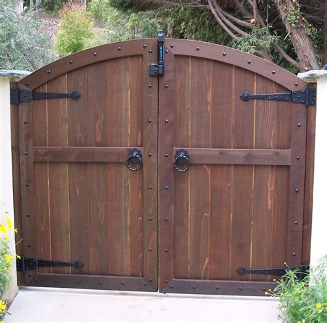 Wood Gate Designs Wood Gates Arched Yard Custom Redwood See