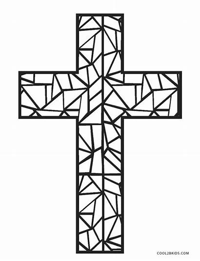 Coloring Cross Easter Jesus Printable Cool2bkids Crosses