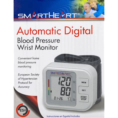 Smartheart Automatic Digital Wrist Blood Pressure Monitor Home And Garden