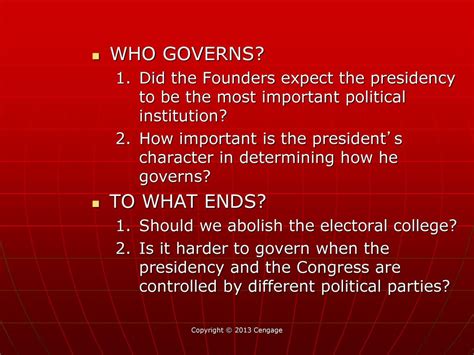 Chapter 14 The Presidency Ppt Download