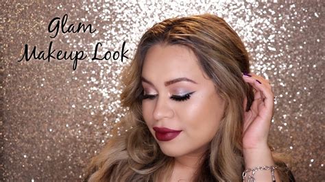 Glam Look Bold Dark Red Lips Makeup Tutorial Youtube