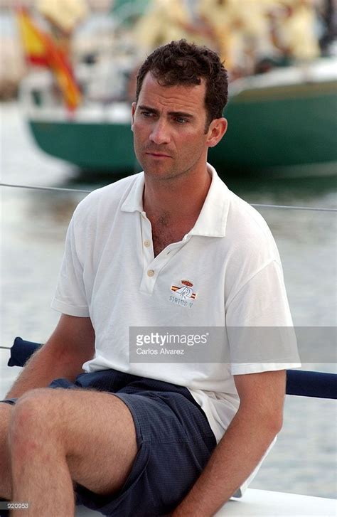 Prince Felipe Of Spain Returns To The Harbor At The Nautic Club After