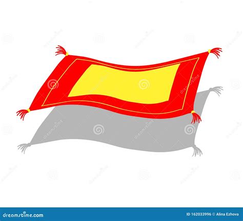Flying Carpet On A White Background Cartoon Stock Vector
