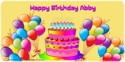 Cake Happy Birthday Abby 🎂 Greetings Cards For Birthday For Abby
