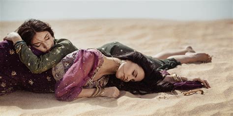 Women Thirsty Laying In A Desert Lost In Desert Durind Sandshtorm Stock