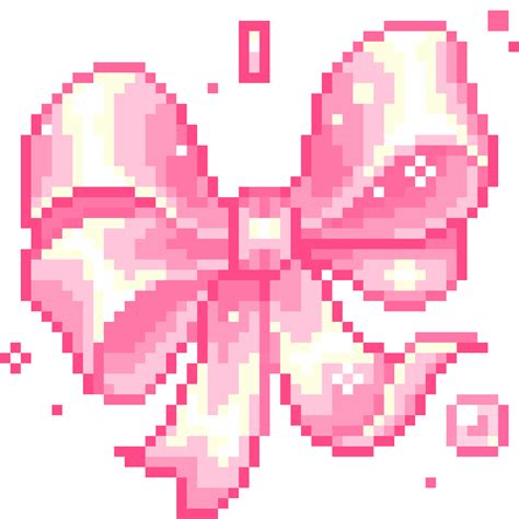 Kawaii Pixels Pink Ribbon  Wiffle