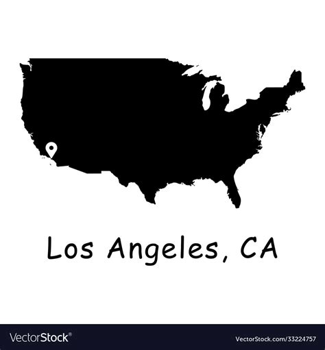 Los Angeles Map Usa Winna Kamillah