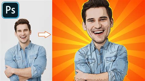 How To Cartoonize A Photo In Photoshop Youtube
