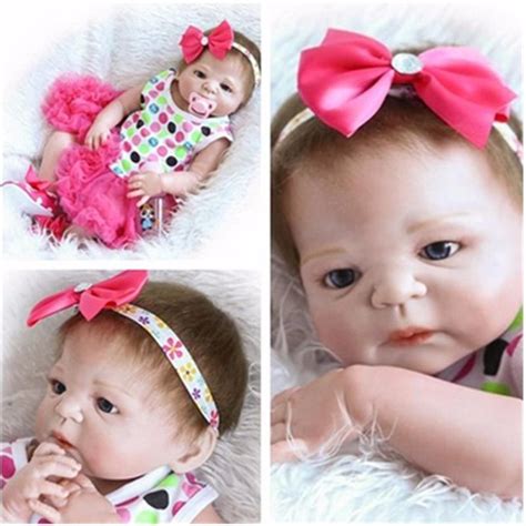 23reborn Full Body Silicone Girl Baby Doll Newborn Preemie Dolls