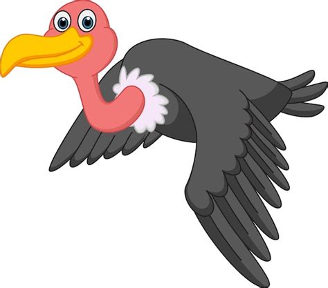 Premium Vector Vulture Cartoon Flying