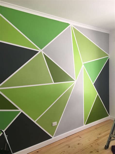 Browse 69 triangle shape bedroom and on houzz you have searched for triangle shape bedroom ideas and photos and this page displays the best picture matches we have for triangle shape bedroom ideas and photos in august 2021. Awesome Peacock Color Wall Paint Triangle and Mr 's ...
