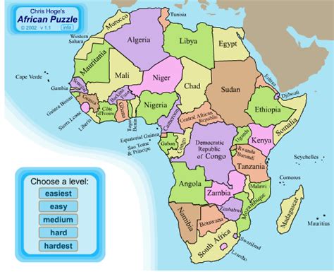 Africa Map Countries And Capitals The Country Capitals Quiz Map