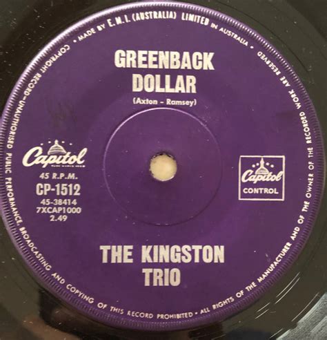 The Kingston Trio Greenback Dollar 1963 Vinyl Discogs