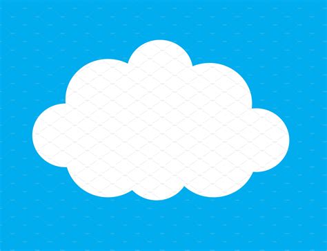 Set Of White Clouds Vector Icons Creative Market