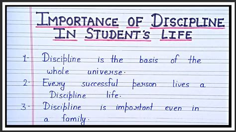 Importance Of Discipline In Students Life Essayimportance Of