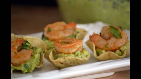 Salmon, cream cheese, and scallion filling. Shrimp & Guacamole Appetizer Recipe | How To Make Shrimp ...