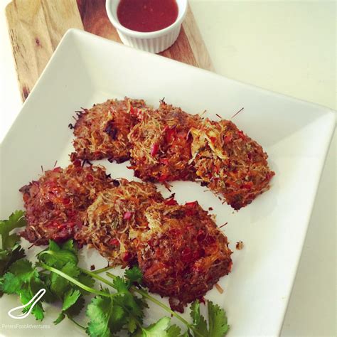 Authentic Thai Flavours In A Tasty Rissole Like A Meatball Or Meat Patty With Ginger Garlic