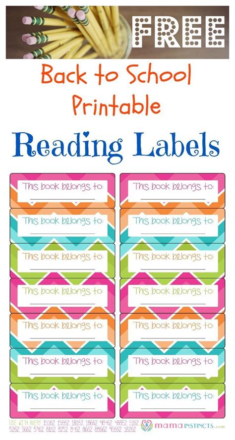 Free Printable Book Labels Template Printable Free Templates