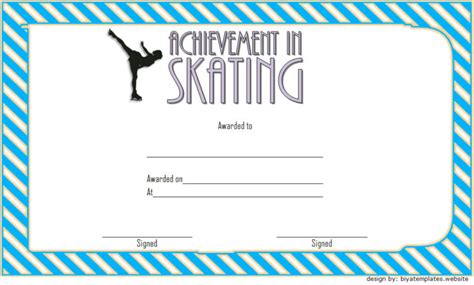Ice Skating Certificate Template 1 Paddle Templates