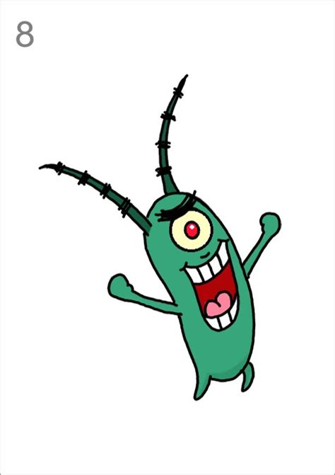 How To Draw Plankton Spongebob Step By Step Easy Drawing Guides