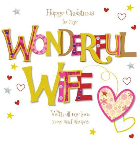 Wonderful Wife Large Christmas Greeting Card Cards Love Kates