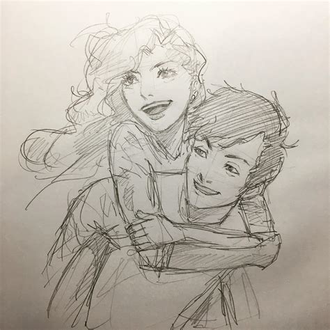 Romantic Couple Pencil Sketches