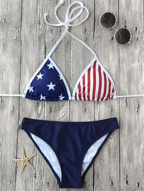 comfortable close fitting american flag printed sexy triangle bag bikini aliexpress