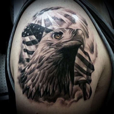 14 Best Bald Eagle With American Flag Tattoo Designs Petpress