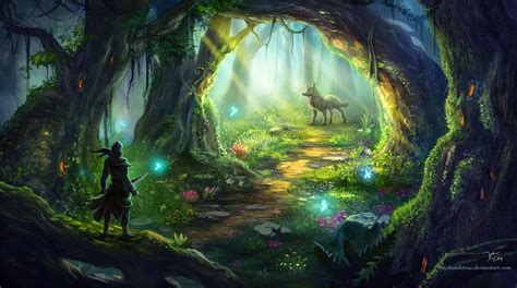 The Fairy Forest Forest Fairy Beautiful Fantasy Art Fantasy Landscape