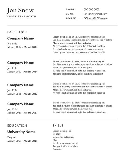 This collection includes freely downloadable microsoft word format curriculum vitae/cv, resume and cover letter templates in minimal, professional and simple clean style. 800+ Free Simple or Basic Resume Templates | Lucidpress