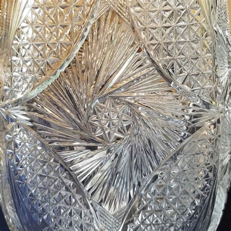 Cut Glass Vase Etsy