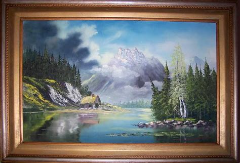 Bill Alexander Mountain Scene Oil Painting