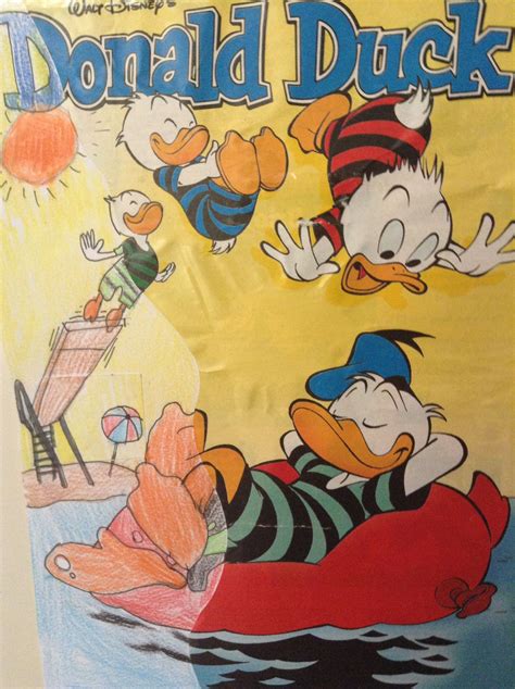 Maak Van Oude Donald Ducks Een Teken Opdracht Comic Book Cover Comic