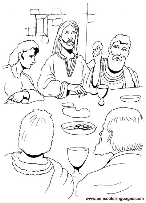 Last Supper Coloring Pages Home Interior Design