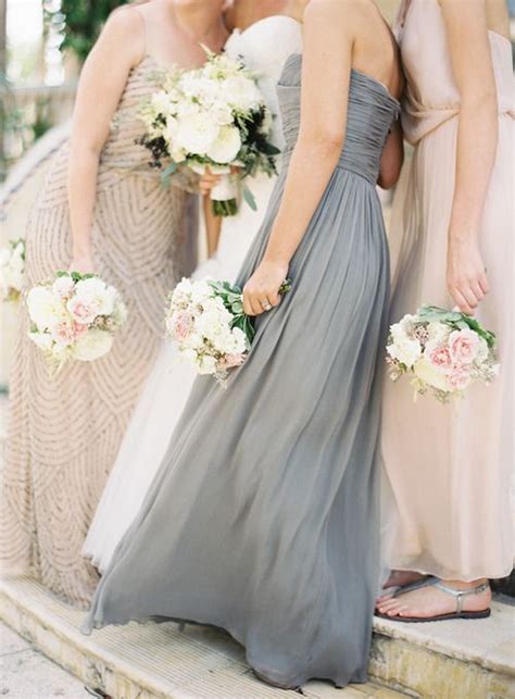 Neutral Bridesmaids Moh Totally Different I Even Love These Colors