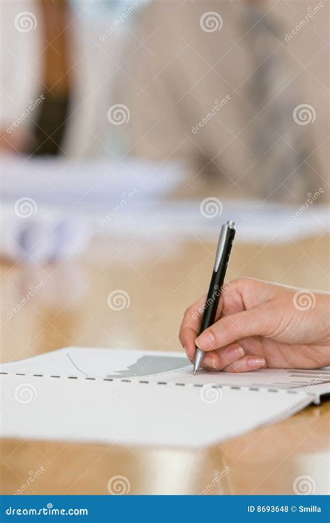 Human Hand Writing On Notepad Stock Photo Image Of Correspondence