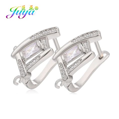 Juya Diy Creative Gold Silver Color Earring Hooks Handicraft Fastener