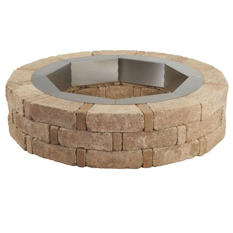 Pavestone Rumblestone 46 In X 105 In Round Concrete Fire Pit Kit No