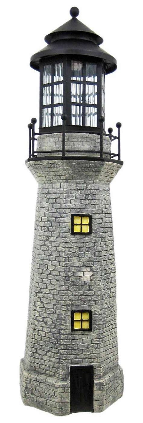 Solar Powered Lighthouse Lawn Ornaments Outsidemodern