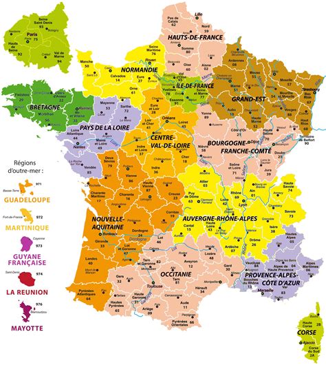 Carte De France Regions Et Villes Principales Geographie De France Images