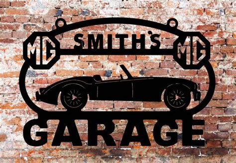 Mga Mg 56 63 Metal Garage Sign Custom Personalized Shop Sign Metal